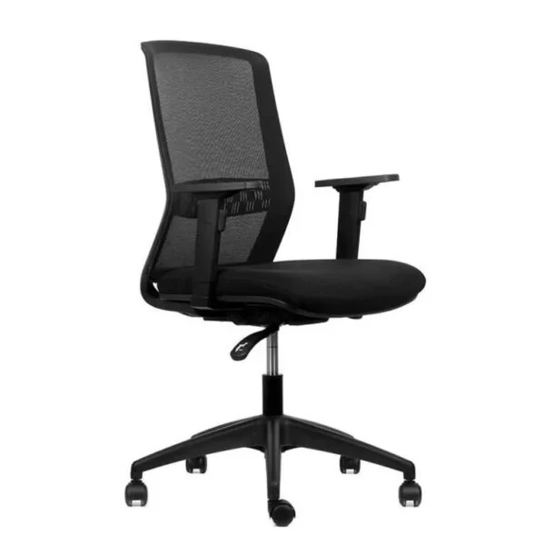 Silla Ejecutiva Big Boss ergonómica con respaldo de malla negra y soporte lumbar regulable