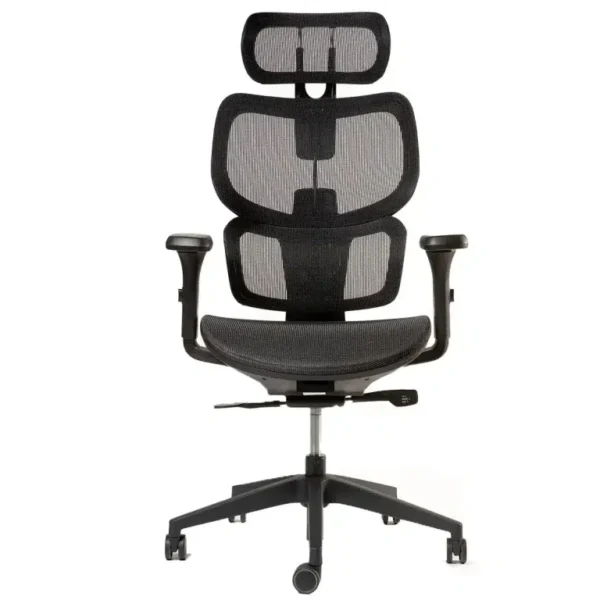 Silla Gerencial Ergoplus ergonómica con respaldo de malla transpirable y soporte lumbar robusto
