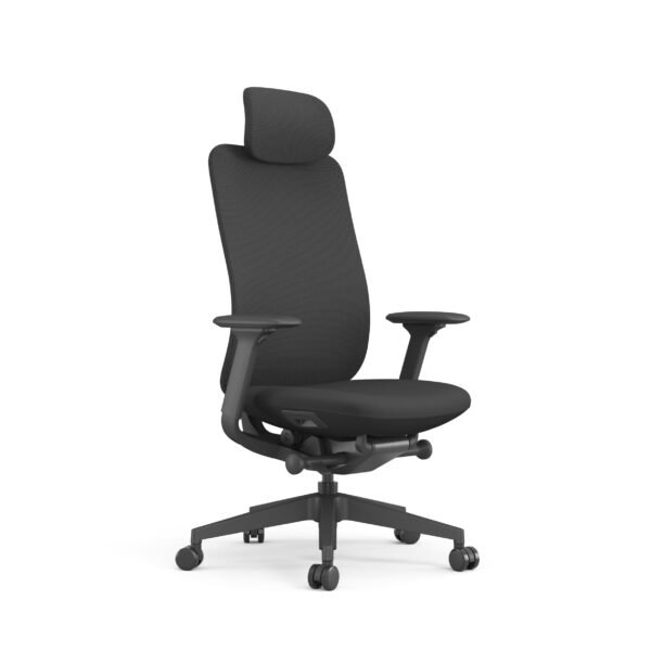 Silla Gerencial Aura con respaldo de malla DuPont y soporte lumbar ajustable.