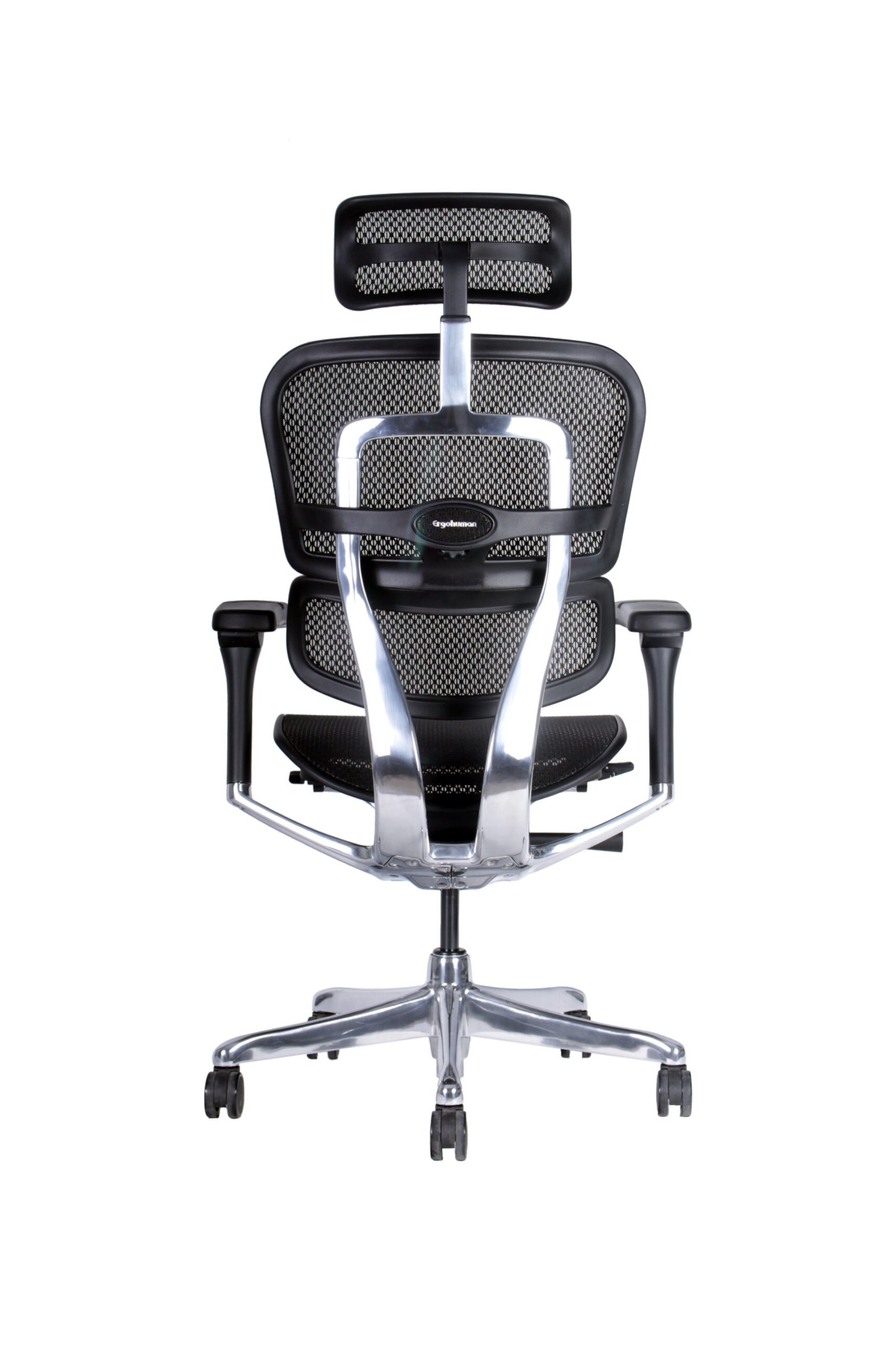 Ergohuman Elite Malla vista trasera – respaldo de malla regulable en altura y diseño elegante.